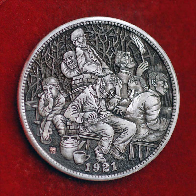 Hand Engraved Hobo nickel#22-005