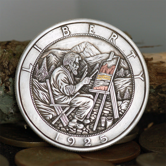 #25-051 Hand Engraved Hobo Coin