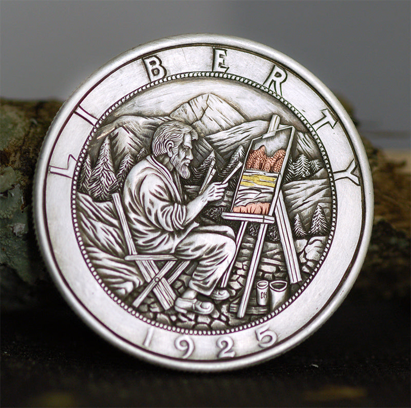 #25-051 Hand Engraved Hobo Coin