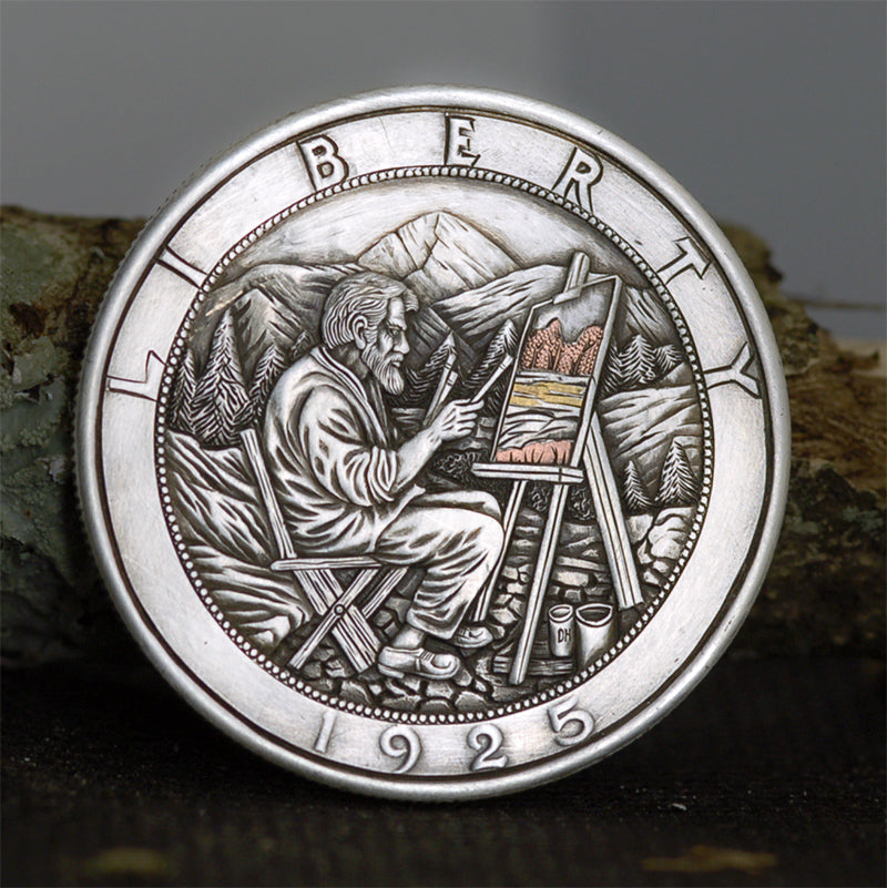 #25-051 Hand Engraved Hobo Coin