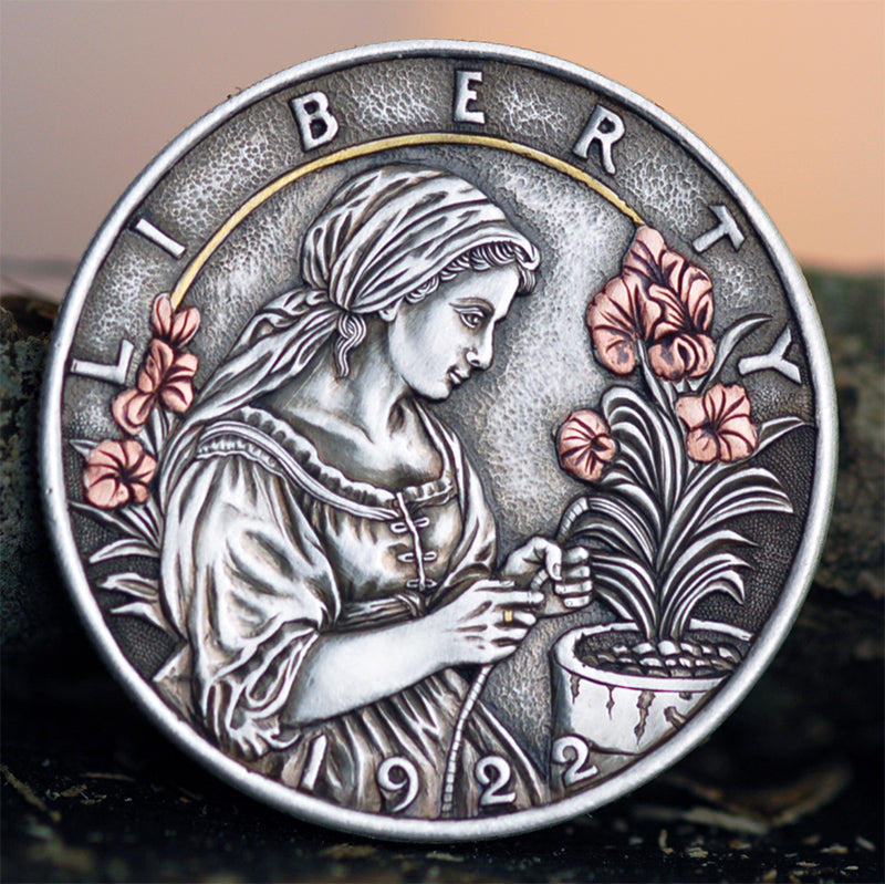 #25-072 Hand Engraved Hobo Coin