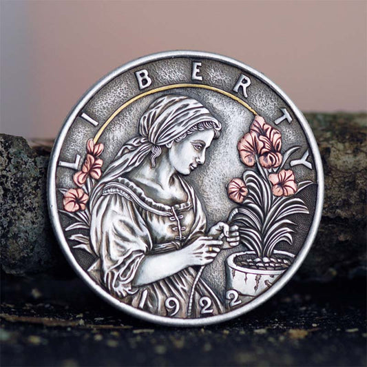 #25-072 Hand Engraved Hobo Coin