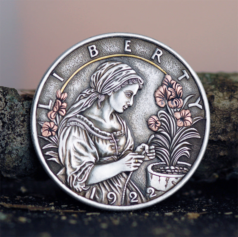 #25-072 Hand Engraved Hobo Coin