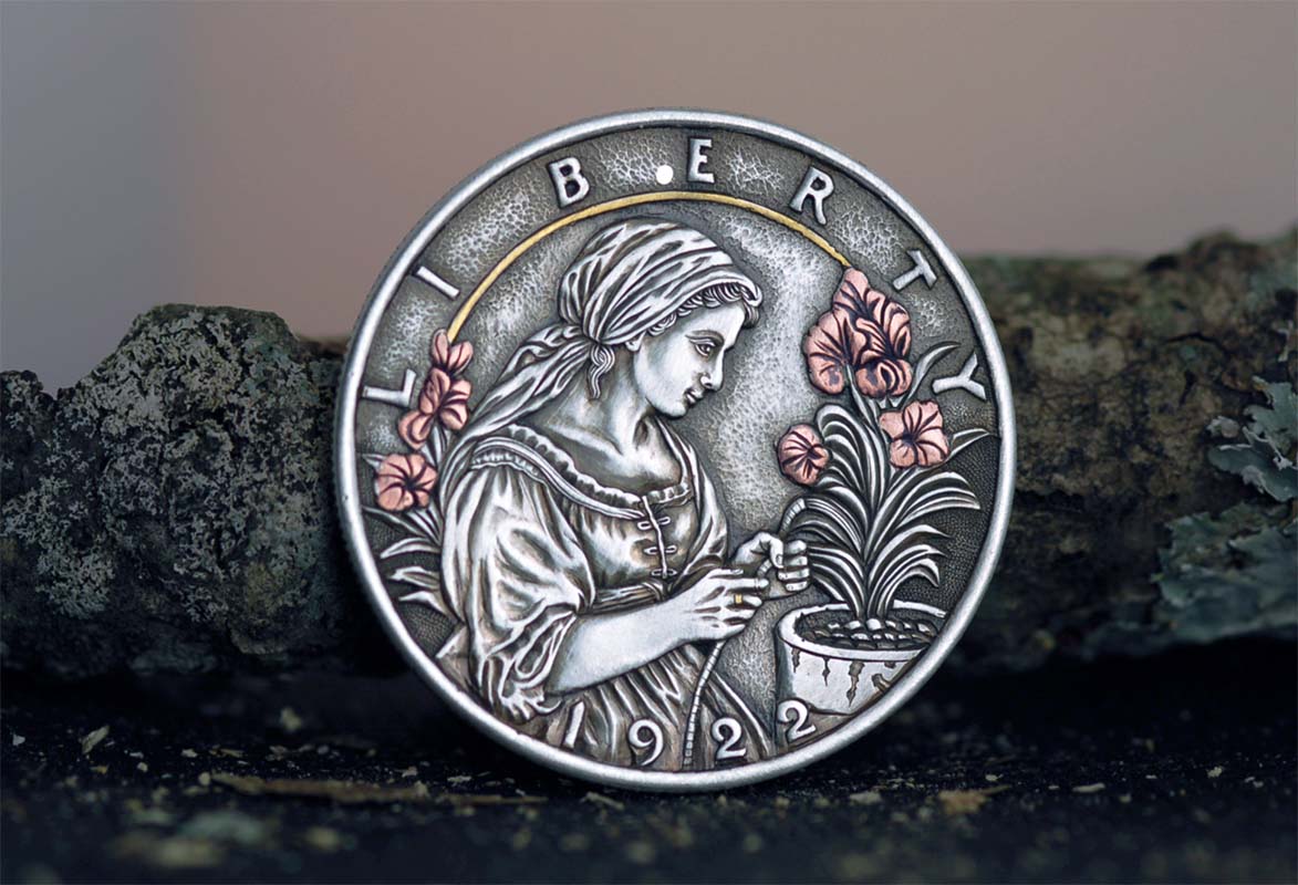 #25-072 Hand Engraved Hobo Coin