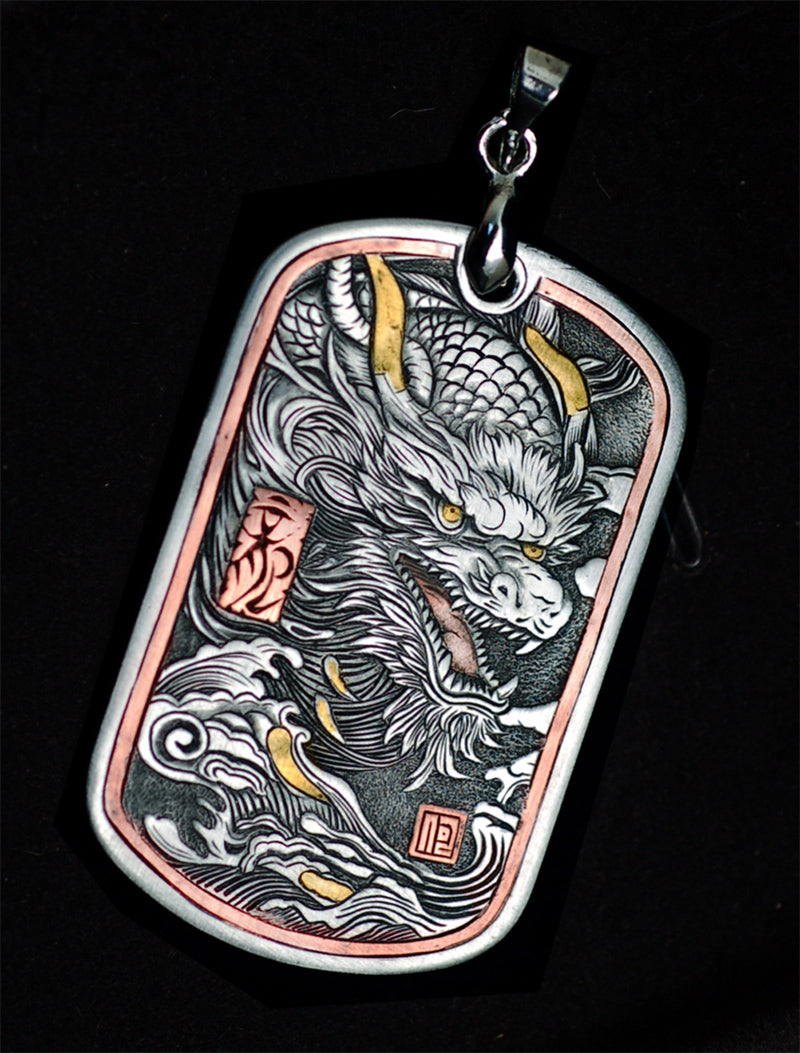 Hand Engraving Sterling silver  Pendant.#SE022