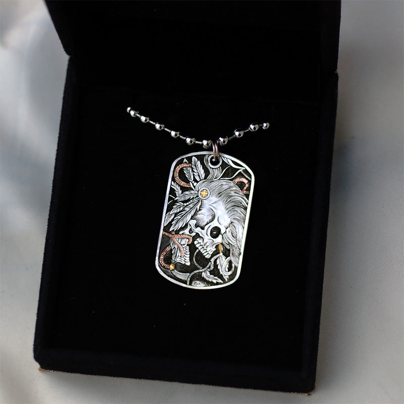 Hand Engraving stainless steel  Pendant.SE#019