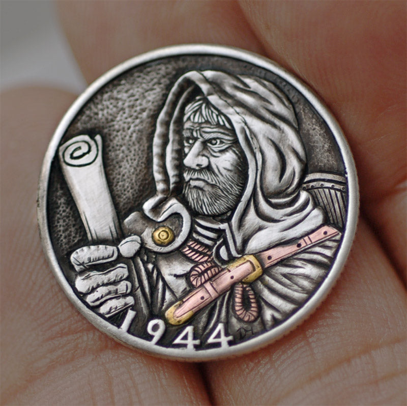 Hand Engraved Hobo nickel#23-126