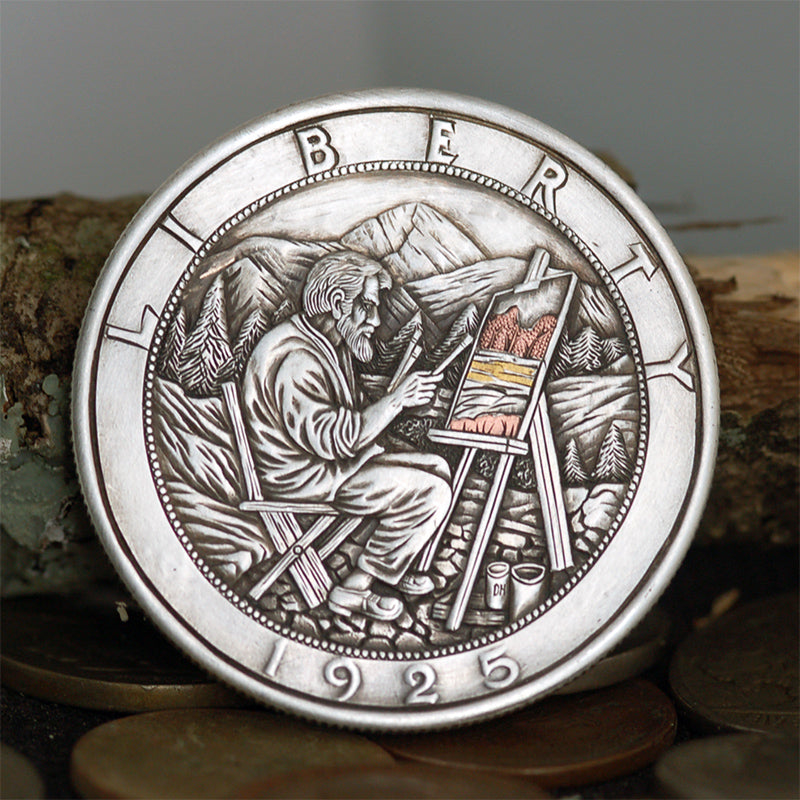 #25-051 Hand Engraved Hobo Coin