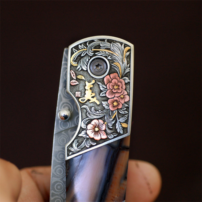 Hand Engraved knife #K028