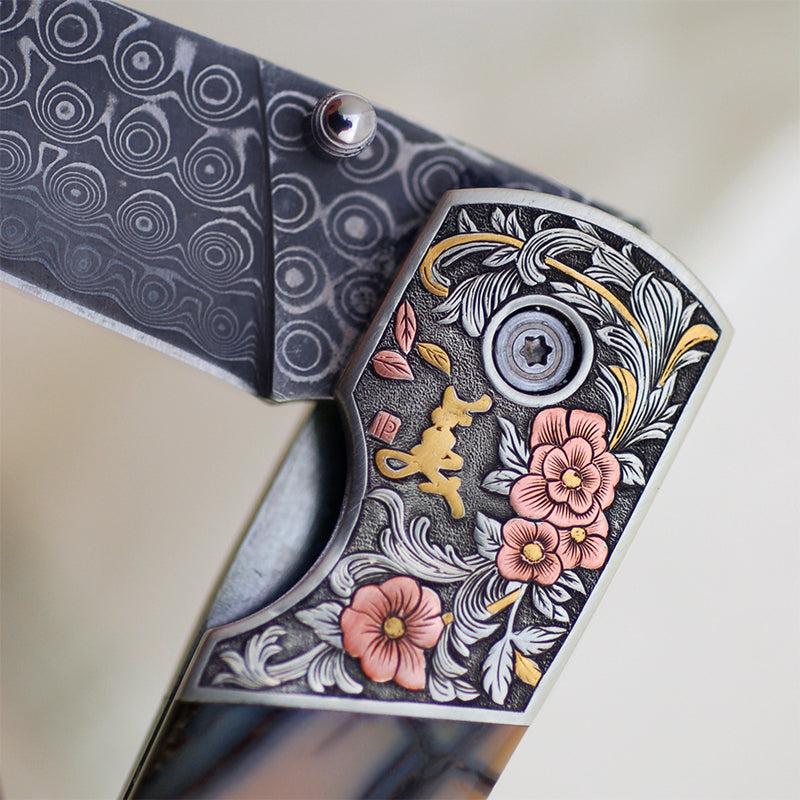 Hand Engraved knife #K028