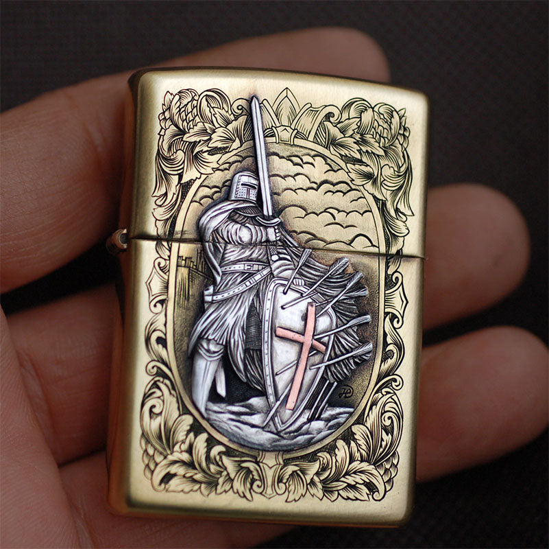 Hand-engraved zippo lighter#ZL004