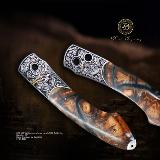 Hand Engraved knife K22-003