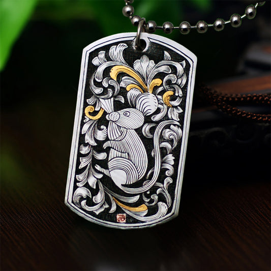 Hand Engraving stainless steel Pendant.SE#017