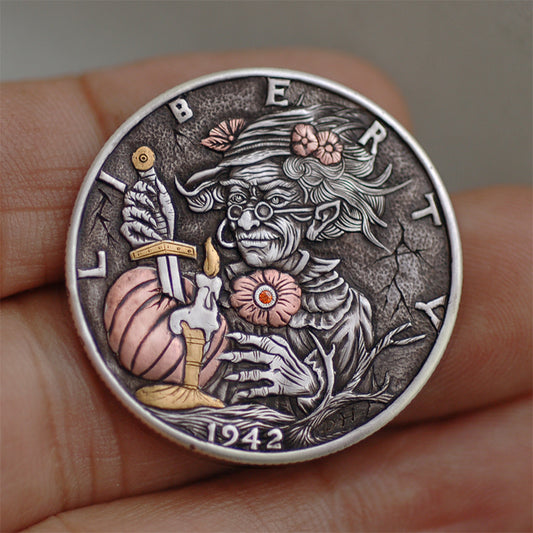 Hand Engraved Hobo nickel#23-124