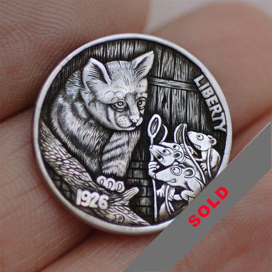 Hand Engraved Hobo nickel#23-143