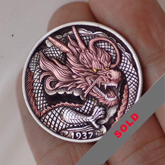 Hand Engraved Hobo nickel#23-145