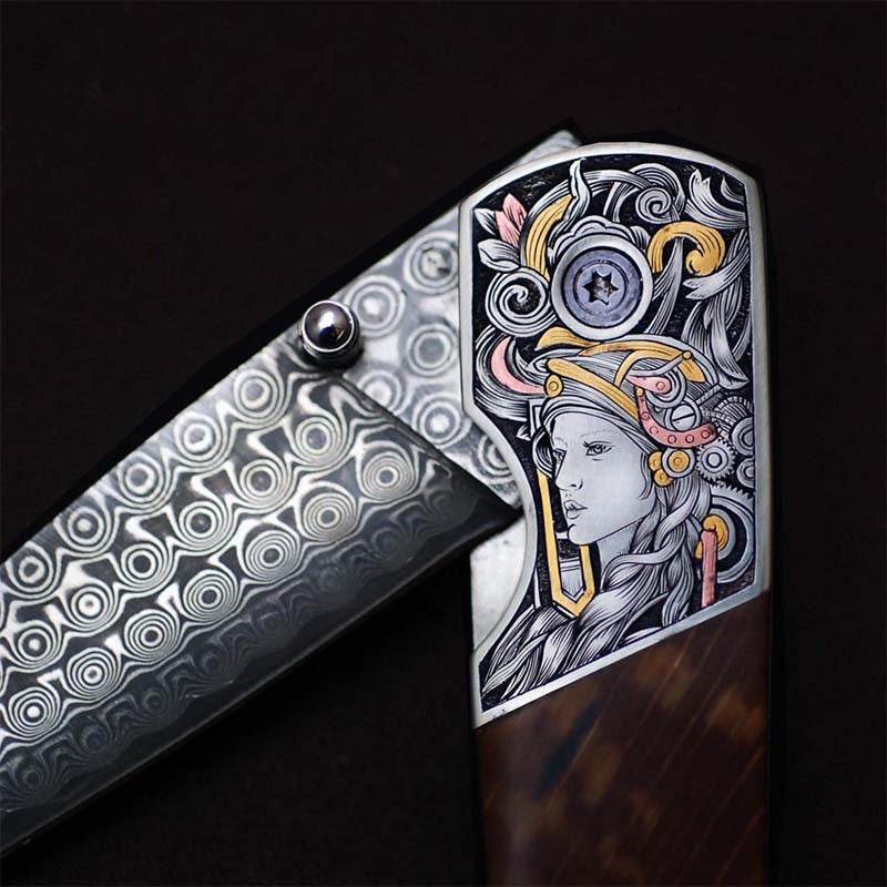 Hand Engraved knife #K030