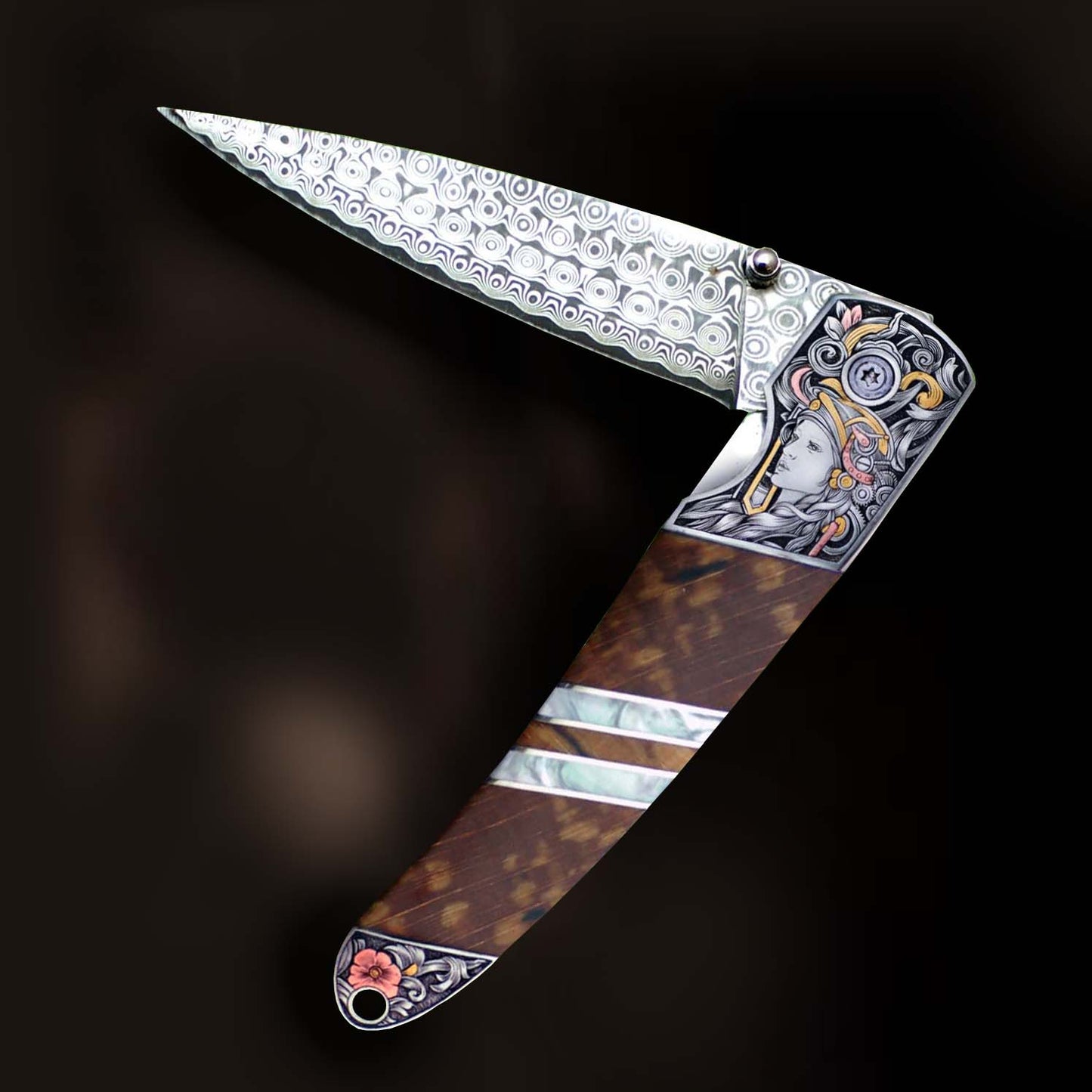 Hand Engraved knife #K030