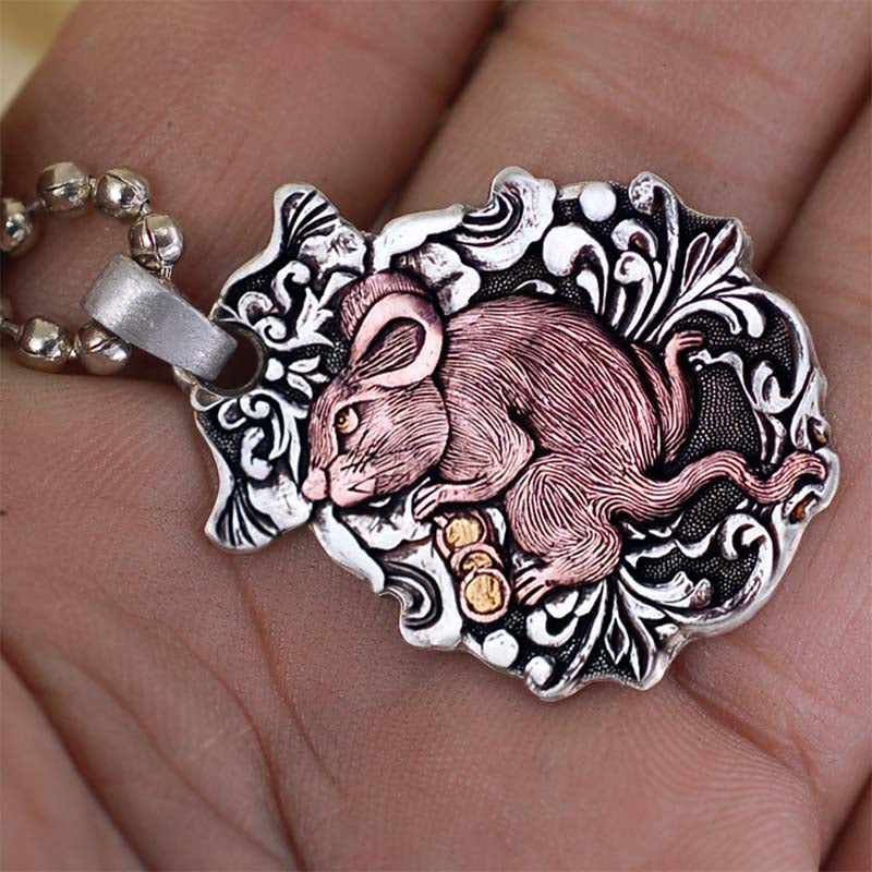 Hand Engraving Silver Pendant